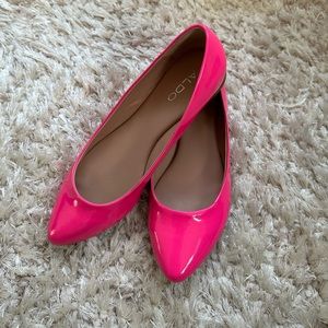 Aldo flat shoes size 38 Neon pink